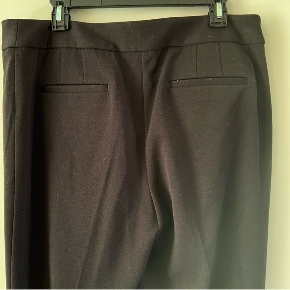 Talbots Black Women's Dress Flat Front Trousers Straight Leg Pants Size 14 - Picture 3 of 13